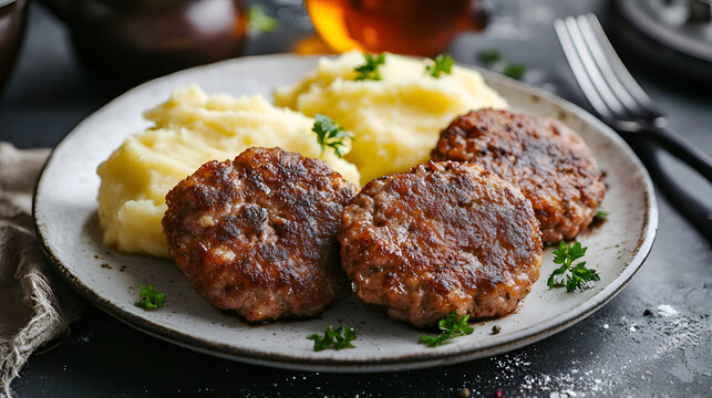 meatballs with mashed potatoes