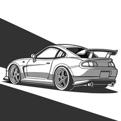 Fototapeta premium black sports car