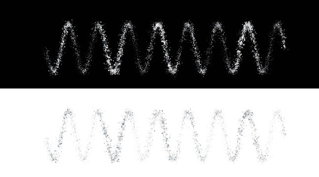 Abstract zigzag wave lines pattern in black and white high contrast graphic