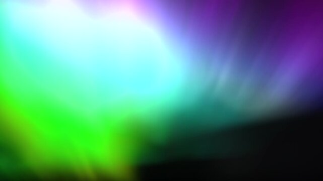 Aurora Borealis Animation Light on Black Background