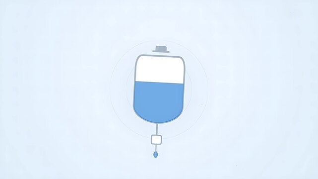 Medical intravenous saline drip bag setup illustrating life-saving fluid therapy administered through clear tubing in a clean clinical environment