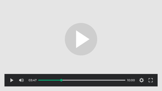Multimedia Video Playback Control Bar Interface Illustration