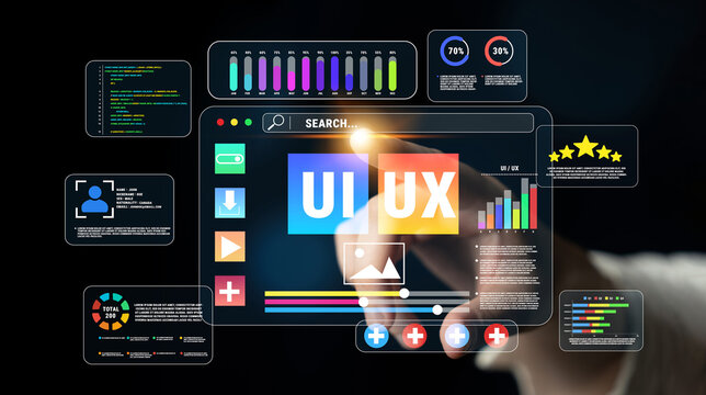 User Interface and User Experience Elements for Digital Design with Data Visualizations and Interactive Features Quark.