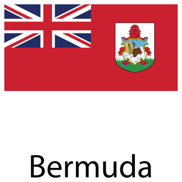 National flag of bermuda vector design with national territory overseas