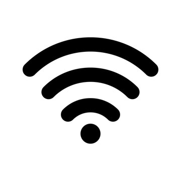 Black wireless internet wifi signal icon symbol