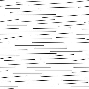 Seamless monochrome abstract pattern with horizontal glitch lines and digital noise texture. Black, grey, and white chaotic lines vector background for textile, fabric, and web design