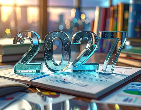 Conceito de estudos e crescimento para o ano novo de 2027