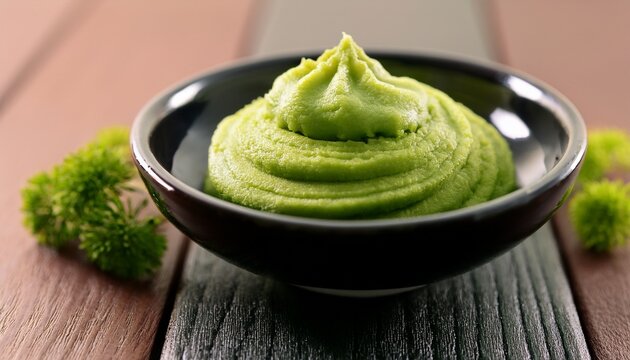 close up of wasabi
