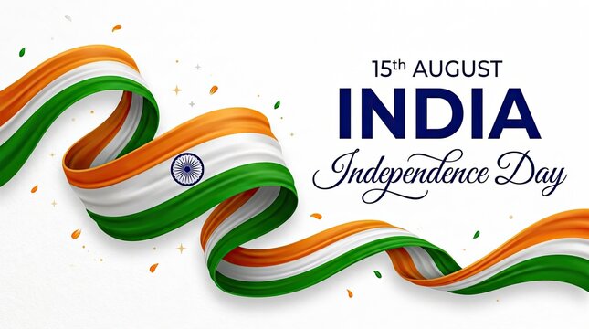 India independence day vibrant tricolor flag waving for 15th august celebrations