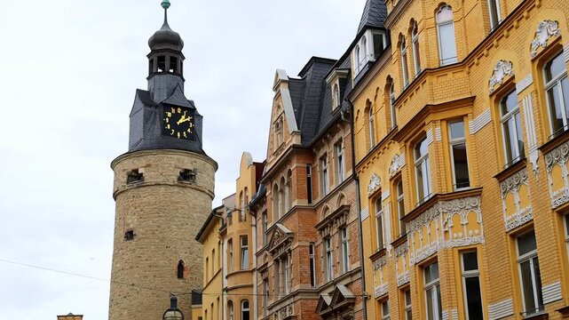 the historic german city of halle an der saale 4k video