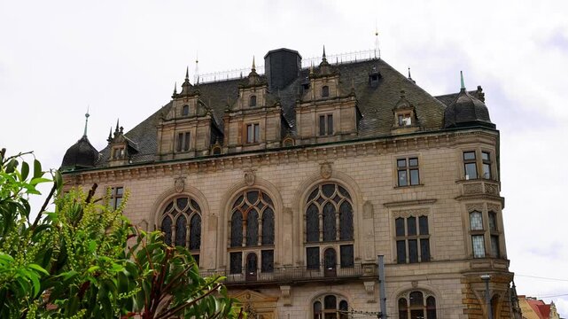 the historic german city of halle an der saale 4k video