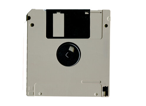 Old floppy disk showing vintage computer hardware on a transparent background