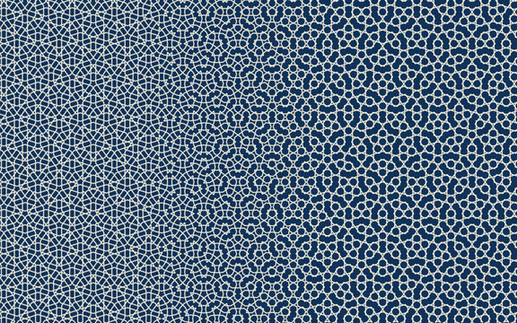 Intricate geometric pattern art transitioning design background