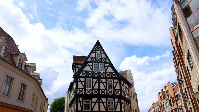the historic german city of halle an der saale 4k video