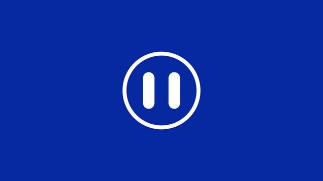 Hand cursor arrow clicking play and pause button motion graphic with alpha channel. Hand Mouse pointer click media player icon animated on transparent background.