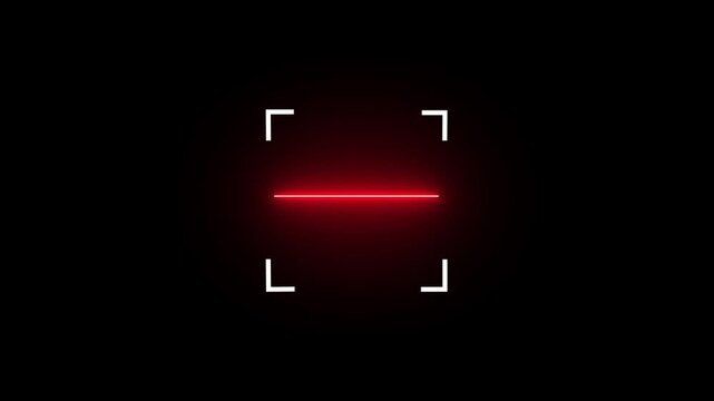 Barcode scanner QR code Neon shine Icon animation isolated on black background. 4k video