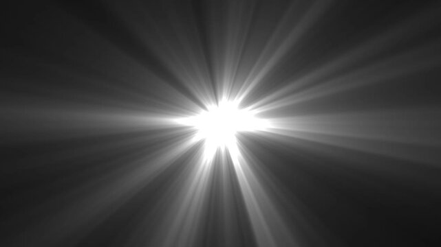 Animation white cc light rays Glitter, shiny, bright, flare footage Isolated white light rays, Shine or sun effect on cc light ray effect on black screen cc light.