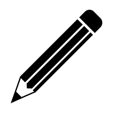 Classic black and white pencil with eraser tip standing upright on a plain background.