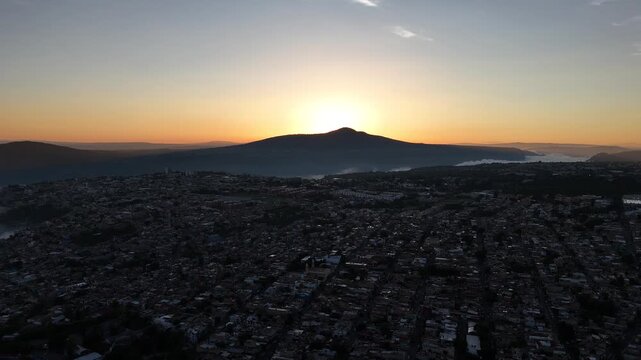 sunset in the mountains