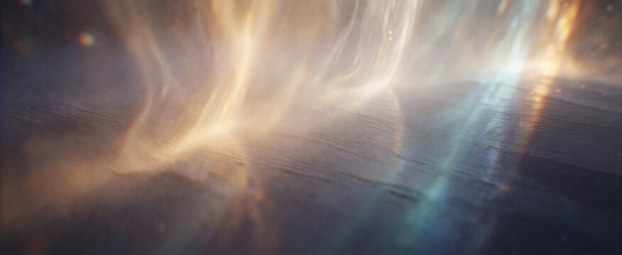 Cinematic volumetric light effect with dramatic lens flares, ambient film trailer background