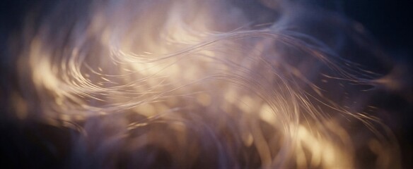 Naklejka premium Cinematic Ambient Background with Volumetric Light Trails, Ethereal Fantasy Mood