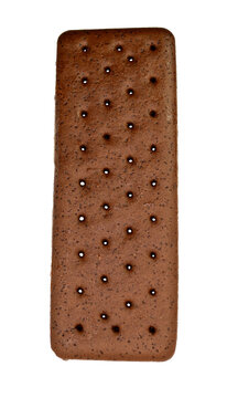 A rectangular chocolate ice cream bar top on a transparent background PNG 