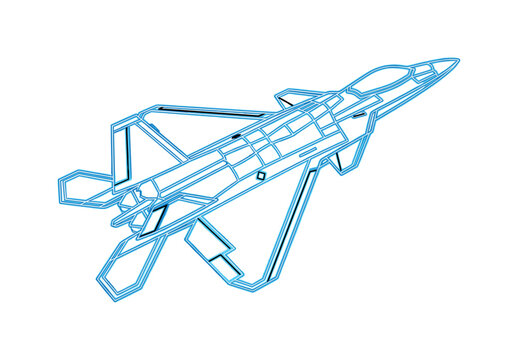 Futuristic fighter jet wireframe flying on black background, jet, fighter, wireframe, aircraft, technology, aviation, military,