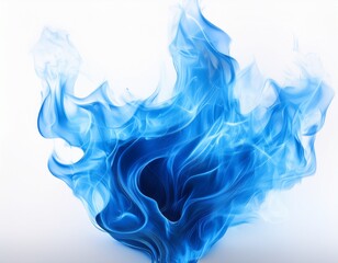 Fototapeta premium a blue flame is shown on a white background