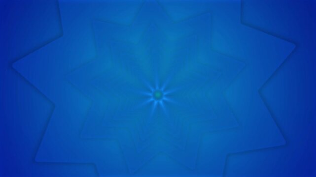 Soft blue kaleidoscope motion nested star shapes, subtle shadows, and smooth glowing center. for relaxation edits, ambient screens, abstract intros, spiritual videos, and modern visual backgrounds.