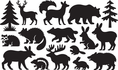 Obraz premium Bird silhouette icon collection