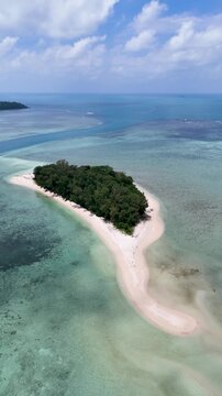 Kerayaan Beccu Beach, a white-sand beach in Kotabaru, South Kalimantan