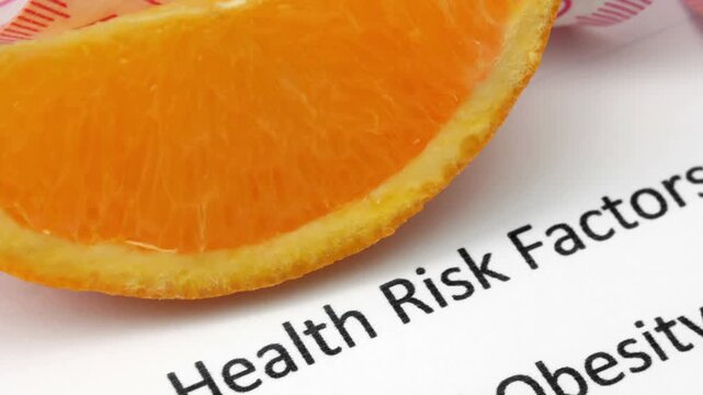 Risks Associated With Obesity Concept With Measuring Tape and Healthy Diet