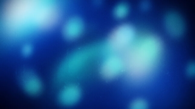 blue bokeh background with blurred light spots for digital design and abstract use
