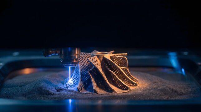 Selective Laser Sintering 3D Printing of a Metal Turbine Component