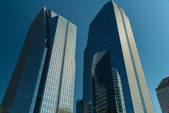 Canada, Alberta, Calgary.  Tall downtown office towers, reflecting the influx of oil and gas money into the Alberta economy.