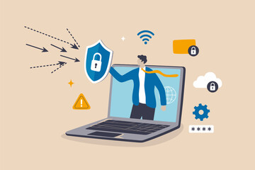 Cyber Security Protection for Digital Privacy and Safety © olivti
