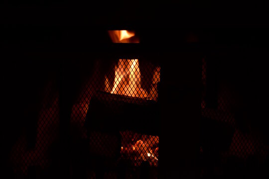Fogo em lareira
