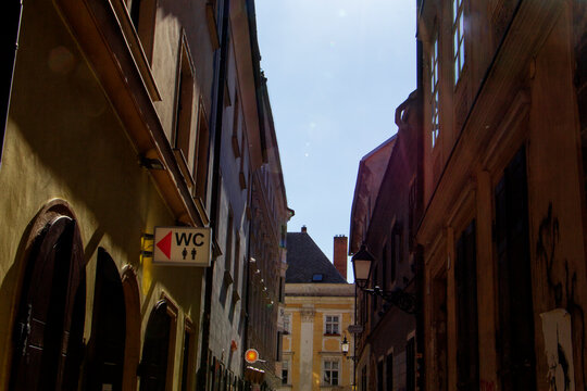 Streetscape in Old Town, Bratislava, Slovakia
