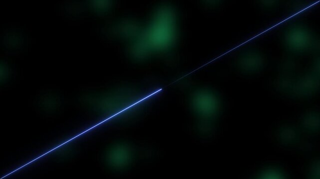 Abstract seamless looped animation of neon light line running loop triangle, lasers and lines bouncing around and moving forward within a dark tunnel