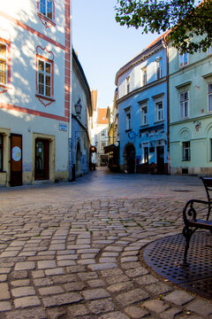 Streetscape in Old Town, Bratislava, Slovakia