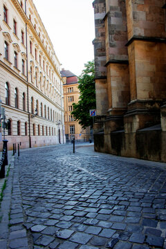 Streetscape in Old Town, Bratislava, Slovakia