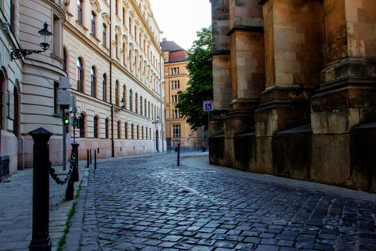 Streetscape in Old Town, Bratislava, Slovakia