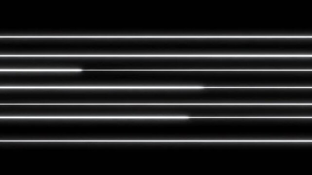Black background featuring several parallel glowing white lines running horizontally