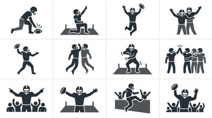 People Celebrating Sports Victory Joyful.