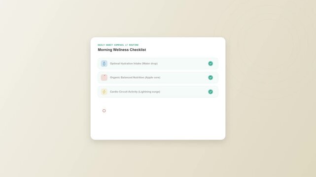 Animated of Daily Routine Wellness Checklist