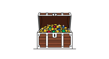 Treasure Chest Full of Colorful Jewels. © Ahmad