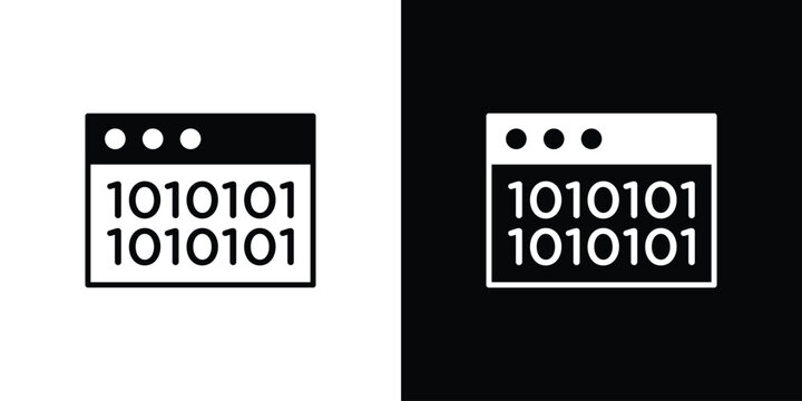 Binary code icon for creative designs