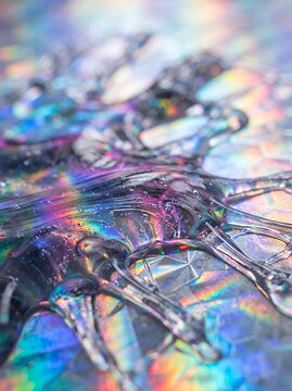 Abstract holographic slime texture