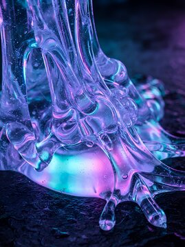 Translucent slime shapes background