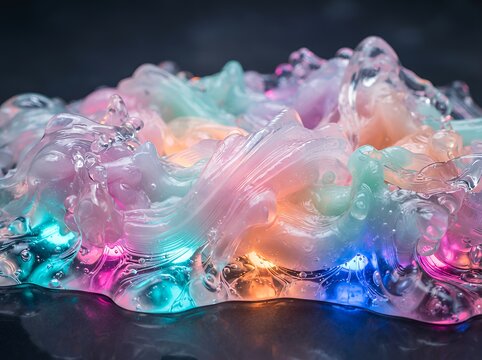 Abstract neon slime texture